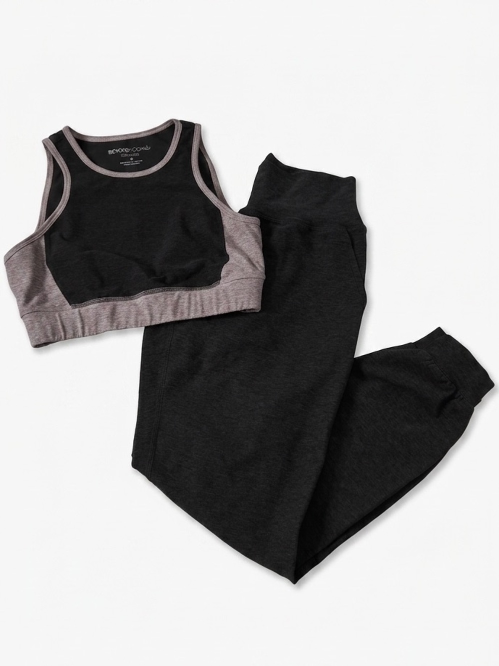 Beyond Yoga Spacedye MIDI Jogger in Darkest Night Heathered Black - Picture 11 of 11
